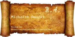 Michalek Amadil névjegykártya